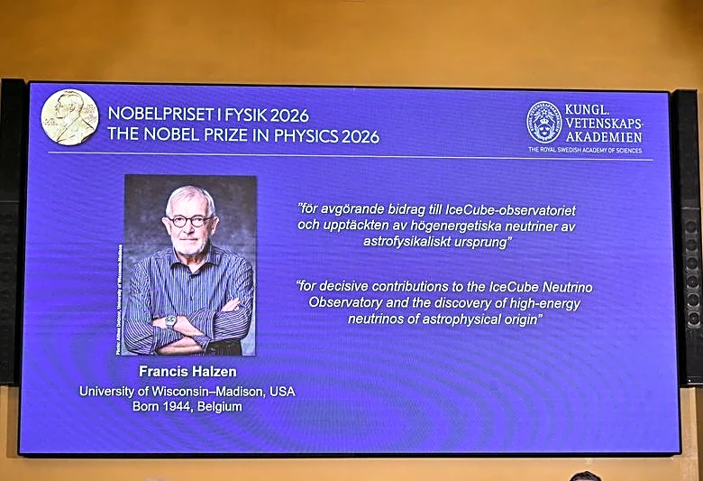 'Ghost particle' hunter Francis Halzen wins 2026 Nobel Physics Prize