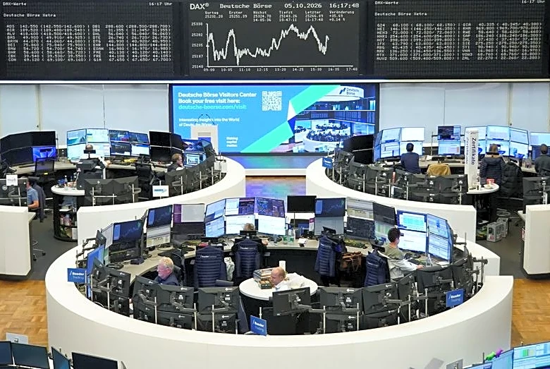 World shares advance as oil falls, bond yields retreat