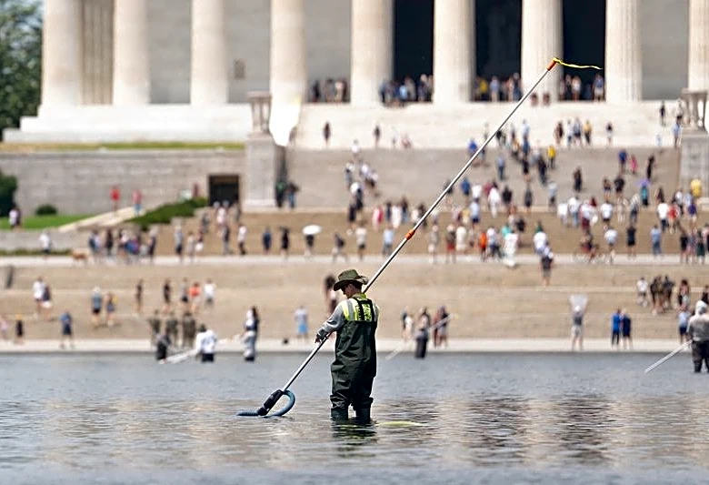 Olympian cleared in vandalism case seeks watchdog probes of Trump's Reflecting Pool project