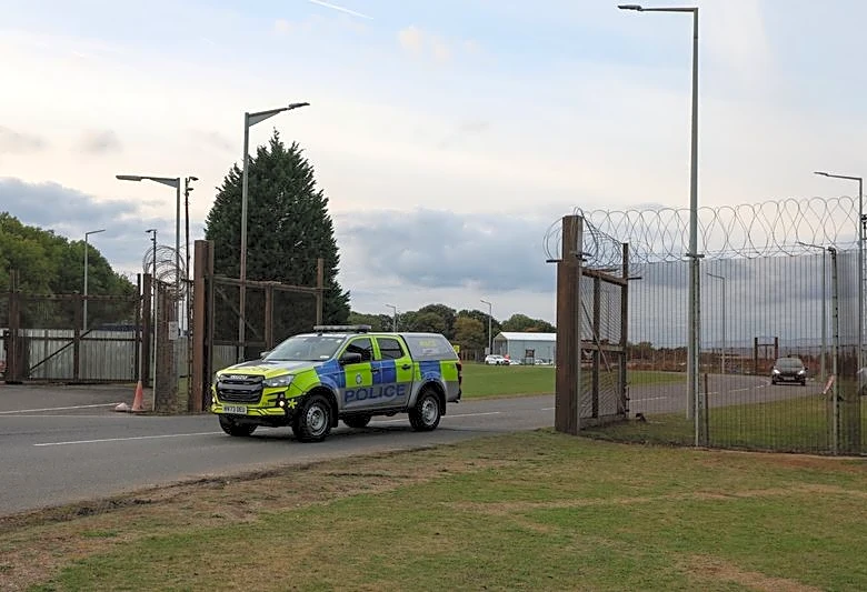 Two men arrested after breaking into UK airbase used by US, counter-terrorism police say