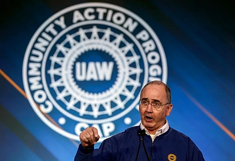 UAW President Shawn Fain declares victory in race for second term