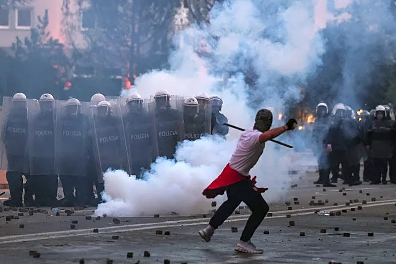 Thousands march in Albanian capital as anti-government protests spread