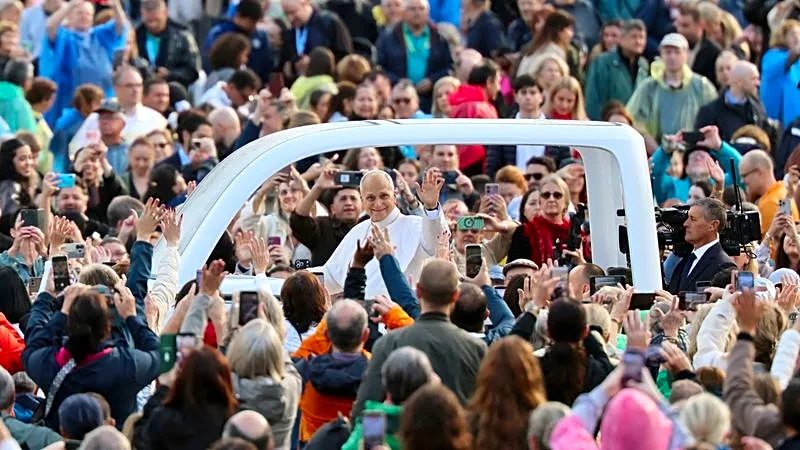 Pope Leo takes to popemobile for first time since cancer surgery