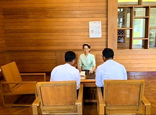 Myanmar's Aung San Suu Kyi speaks to son for first time in over five years