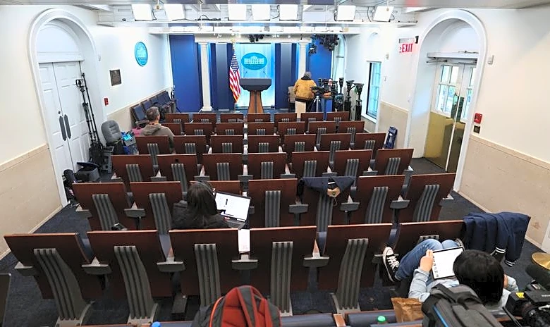 Trump says he may move White House press corps