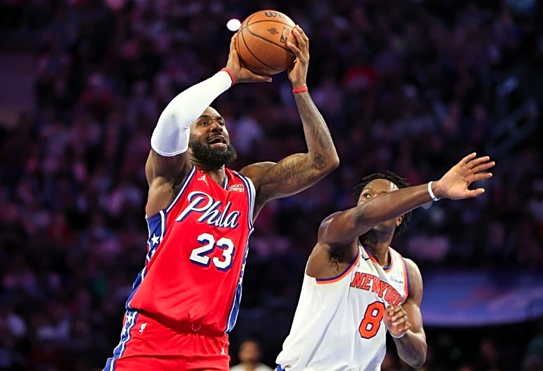 NBA roundup: LeBron James delivers late as Sixers get by Knicks