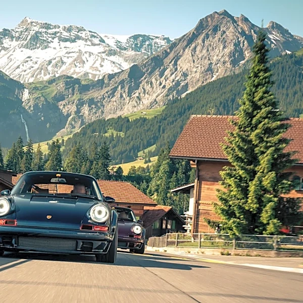 Singer-Reimagined Porsche 911s Take to the Swiss Alps in Photos