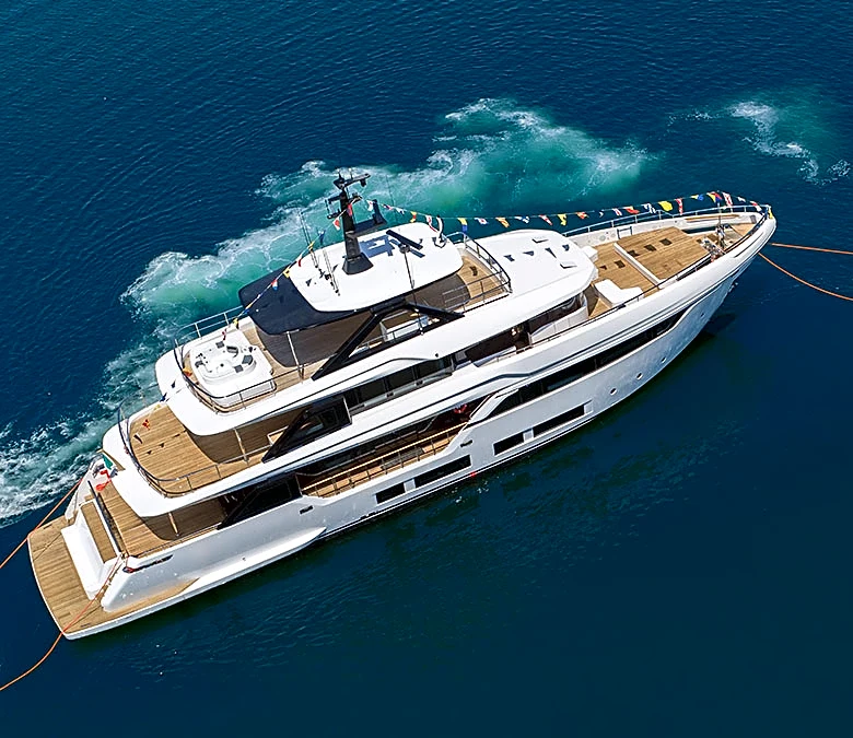 This New 113-Foot Superyacht Is Topped by a Panoramic Jacuzzi