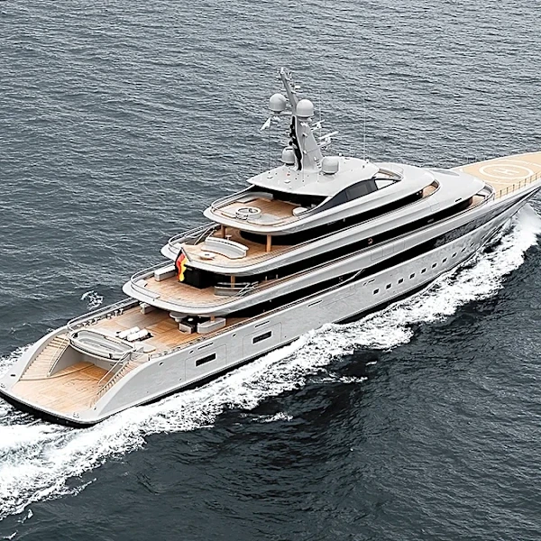 Lürssen’s New 335-Foot Megayacht Has One of Its Largest Beach Clubs Yet