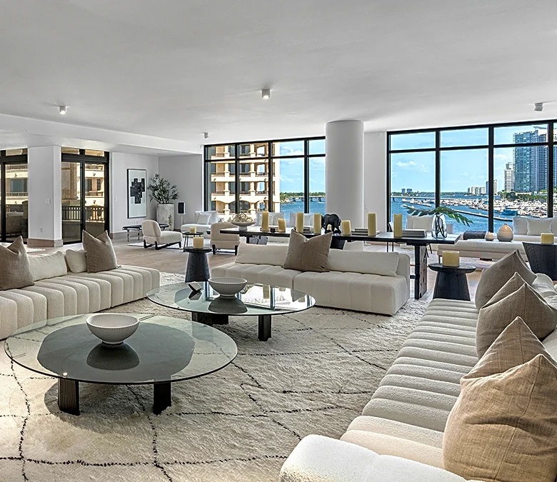 This $36 Million Residence on Miami’s Fisher Island Merged Two Condos Into One Sprawling Home
