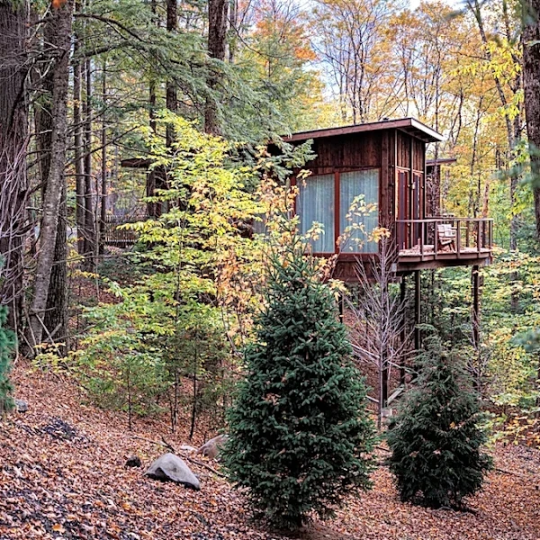 What It’s Like to Stay in a High-End Treehouse in the Vermont Woods