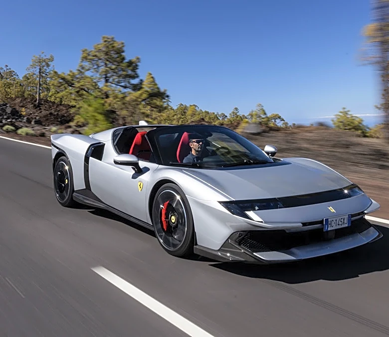 Road Test: The 1,036 HP Ferrari 849 Testarossa Spider Delivers Brutal Speed and Brutalist Styling