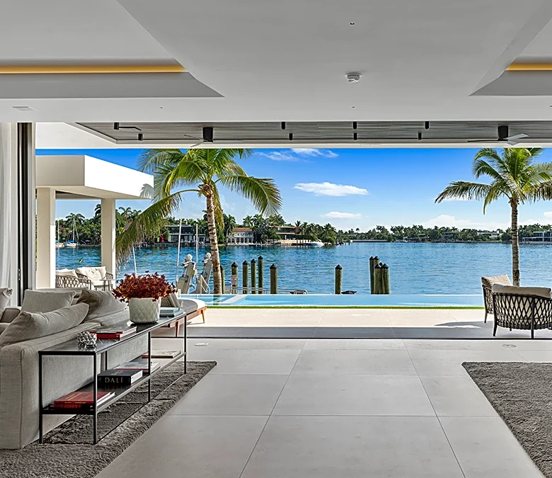 A Modern Miami Beach Mansion With 90 Feet of Waterfront Lists for $42 Million