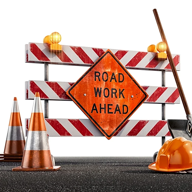 Lane reductions along State Route 153 in Pittsford