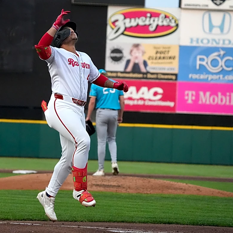 Five homers power Red Wings past Omaha in wild opener