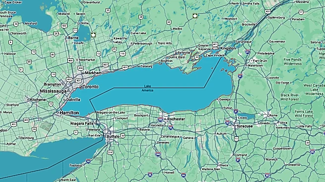 Lake Ontario now called Lake America on Google Maps