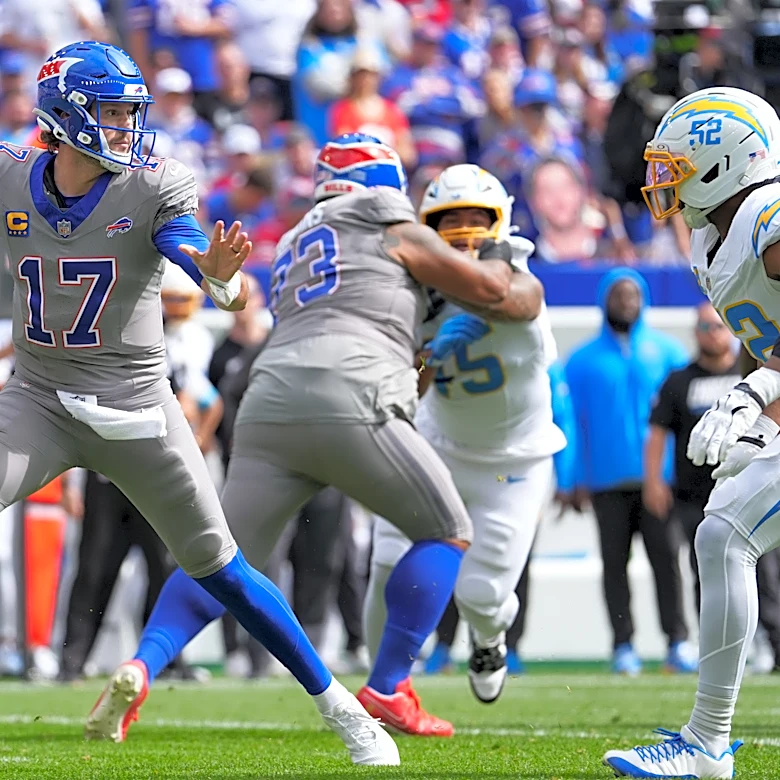 Josh Allen throws interceptions on consecutive passes as Chargers rookie strikes twice