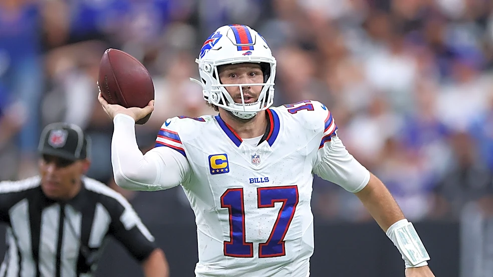Josh Allen pulls off ridiculous escape and TD pass to Keon Coleman vs. Raiders