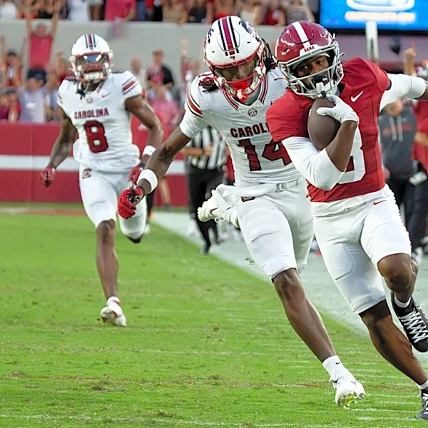 How far did Alabama football rise in US LBM Coaches Poll after South Carolina win?