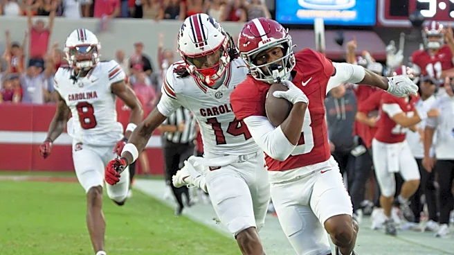 How far did Alabama football rise in US LBM Coaches Poll after South Carolina win?