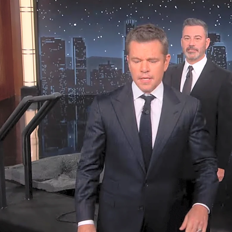 Watch Matt Damon Crash ‘Kimmel’ in a Literal Trojan Horse