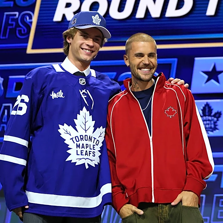 Justin Bieber Announces Number 1 Pick for Hometown Maple Leafs at 2026 NHL Draft