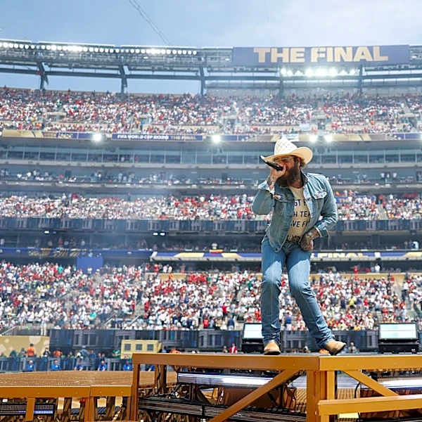Post Malone Debuts New Song ‘Chrome Heartbreaker’ at World Cup Final Pregame Ceremony