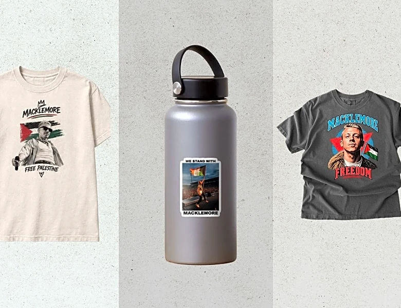 Macklemore’s ‘Free Palestine’ Comments Inspire New Fan Merch as Fellow Artists Rally Around Rapper