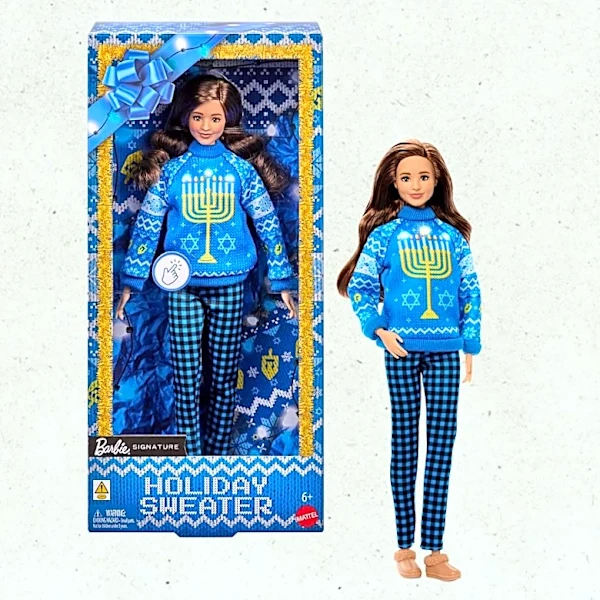 Barbie’s First Official Hanukkah Doll Is Wearing a Menorah Sweater That Actually Lights Up