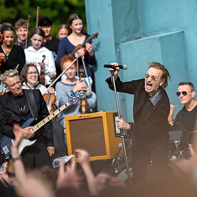 See U2’s 50th-Anniversary Performance at Their Old High School