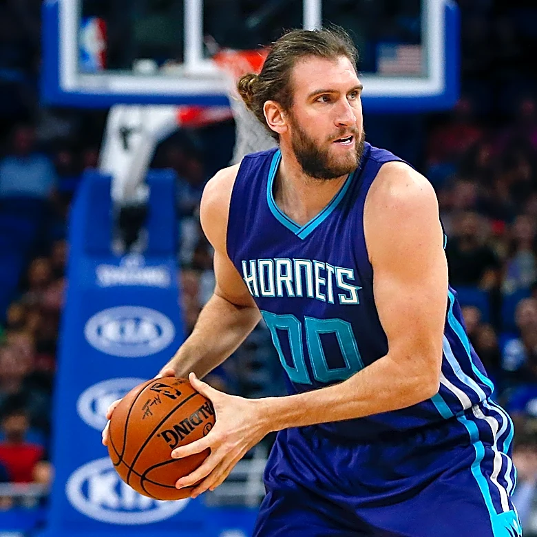 Charlotte Hornets jersey history No. 00 Spencer Hawes 2015-2017