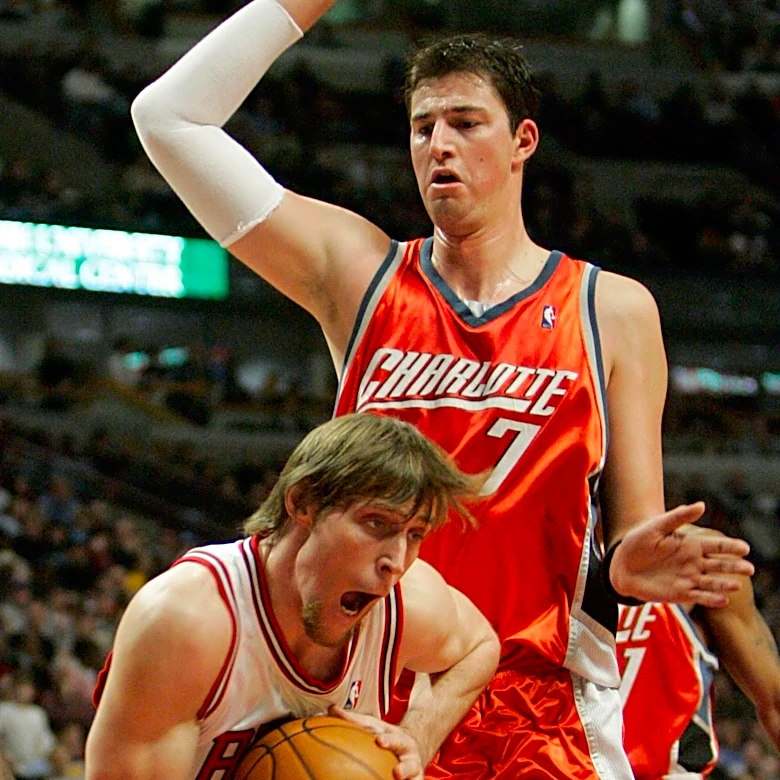 Charlotte Bobcats jersey history No. 7 Primoz Brezec 2004-2008