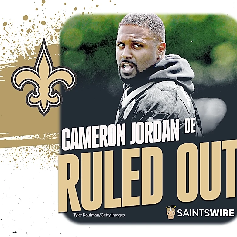 Cameron Jordan will miss the third game of his 15-year Saints career