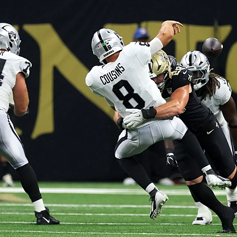 Saints linebacker fined for late hit on Raiders QB Kirk Cousins
