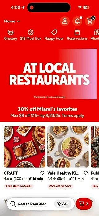 DoorDash Flavor Fest expands restaurant discounts to Florida cities