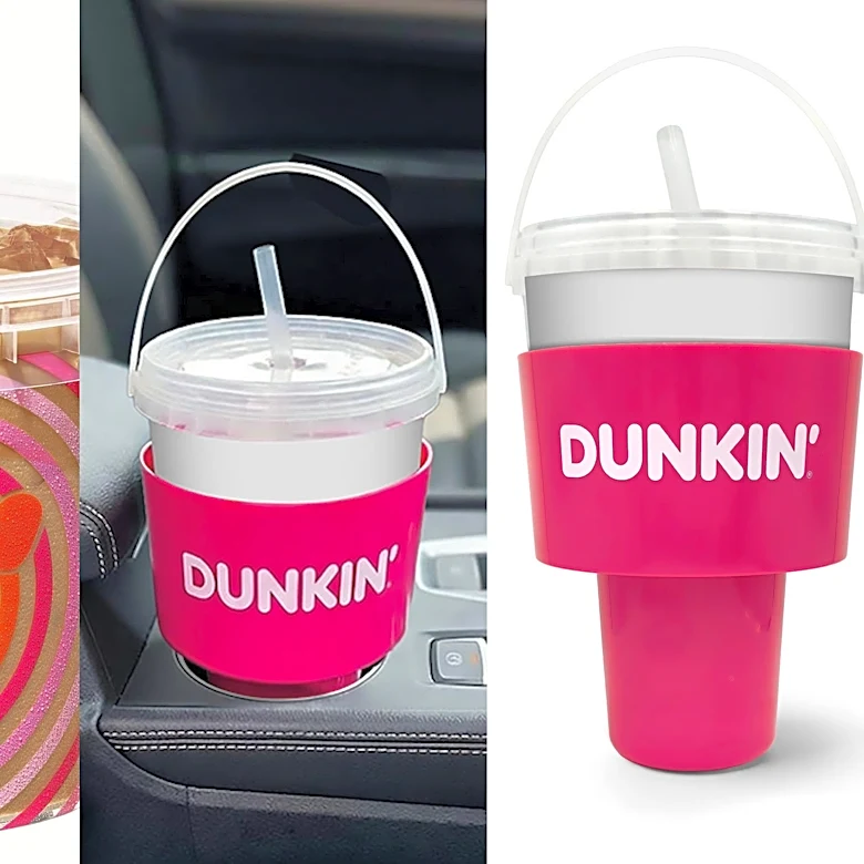 Dunkin' 48-oz drink bucket returns with cup holder. How to get it in GA