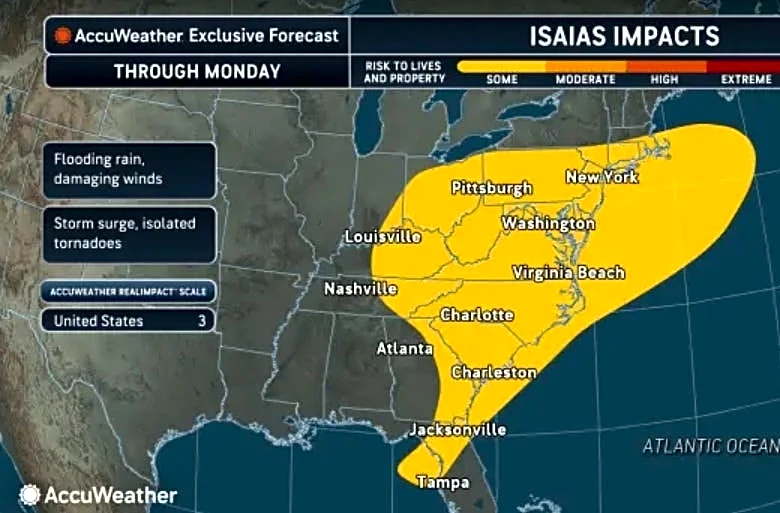 Tornadoes confirmed in Georgia as Isaias moved through. See the footage
