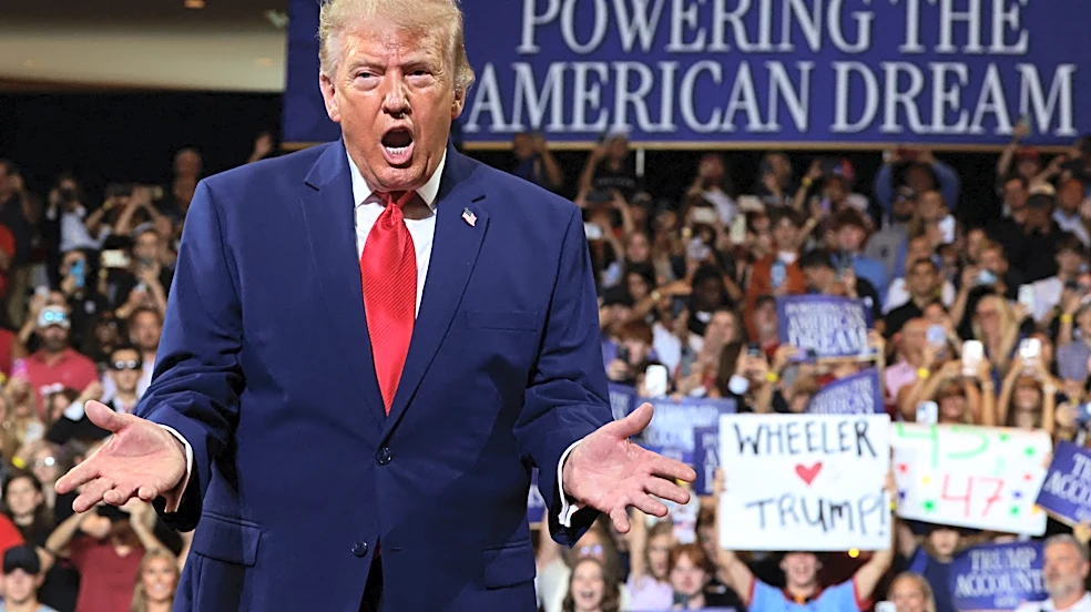 Trump tells Georgia voters to pretend he is on the ballot
