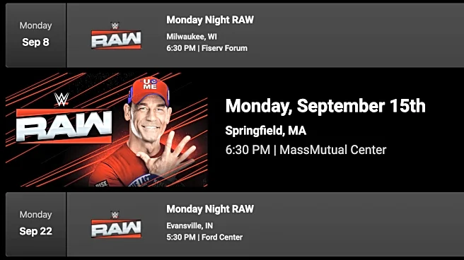 WWE sets earlier start time for several September Raw tapings