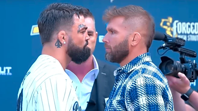 Tense! Mike Perry and Jeremy Stephens face off ahead of their ‘King of Violence’ title fight | BKFC 82