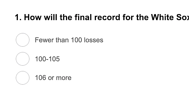 White Sox Reacts Survey: Looking ahead to the finish