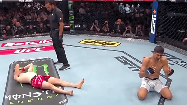 Watch Kaue Fernandes chew up Harry Hardwick with nasty leg kicks at UFC Paris