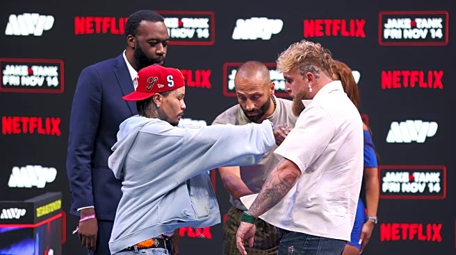 Video: Tank Davis makes Jake Paul flinch following heated South Beach shoving match