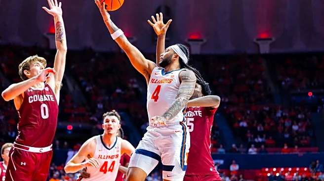 Illinois’ Kylan Boswell wears Chief Illiniwek sneakers in win