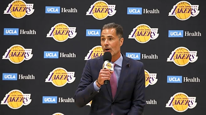 Rob Pelinka says the Lakers have a line of t-shirts for the team this season