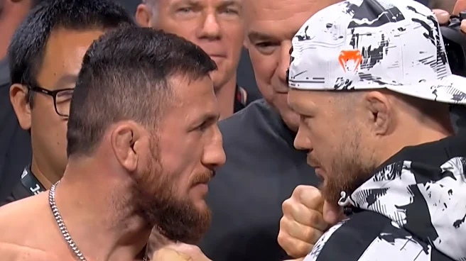 Staredowns! Watch Merab, Yan share intense faceoff on eve of final UFC PPV | UFC 323