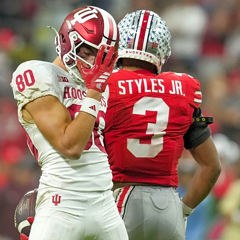 Indiana’s Charlie Becker earns his flowers against Ohio State in Big Ten championship