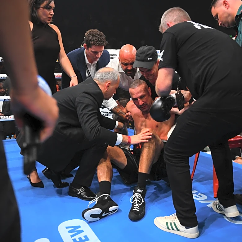 Huseyin Cinkara suffers brain bleed after knockout loss to Jai Opetaia