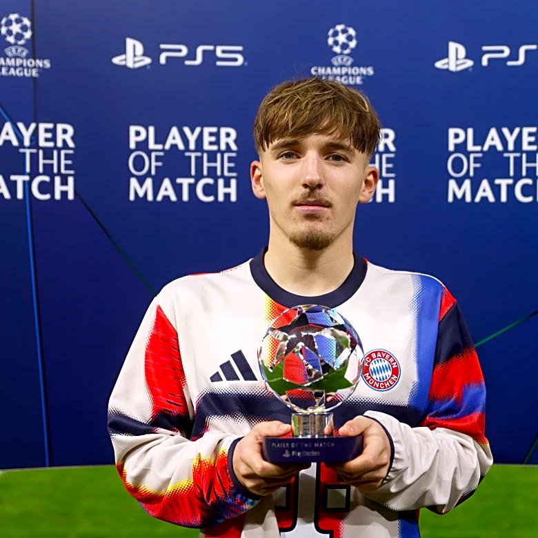 Lennart Karl named Champions League Man of the Match in Bayern Munich’s 3-1 comeback win over Sporting CP