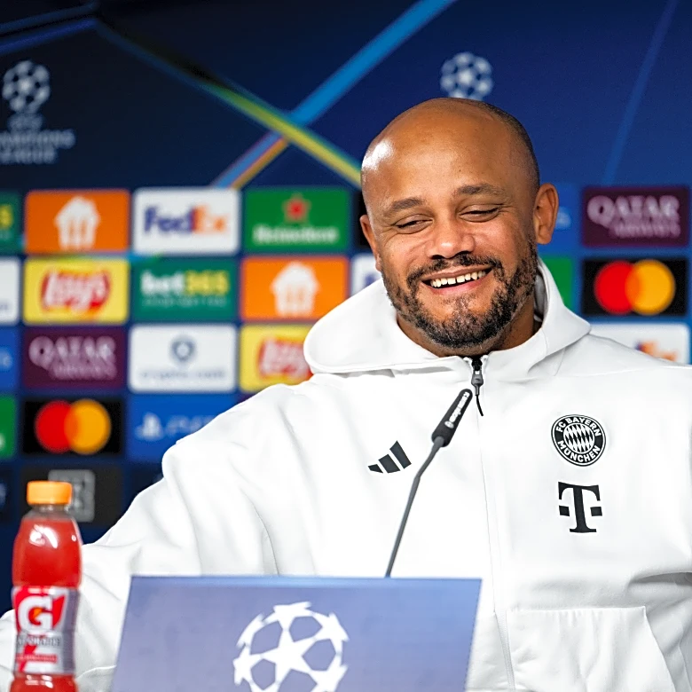 Vincent Kompany all smiles after Bayern Munich’s 3-1 win over Sporting CP in Champions League
